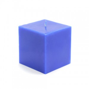 3 x 3 Inch Blue Square Pillar Candles