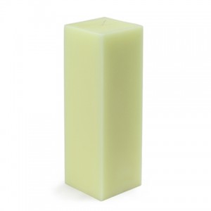 3 x 9 Inch Ivory Square Pillar Candle