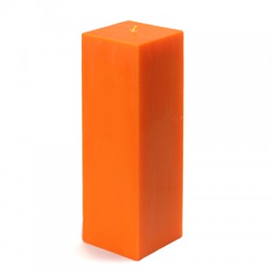 3 x 9 Inch Orange Square Pillar Candle
