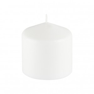 3Pack 3 Inchx 3 Inch White Pressed and Over-Dipped Pillar Candles