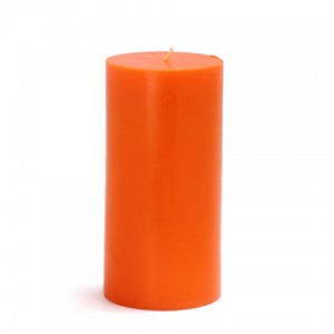 3 x 6 Inch Orange Pillar Candles(12pcs/Case) Bulk