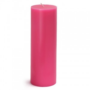 3 x 9 Inch Hot Pink Pillar Candles (12pcs/Case) Bulk
