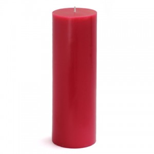 3 x 9 Inch Red Pillar Candles (12pcs/Case) Bulk