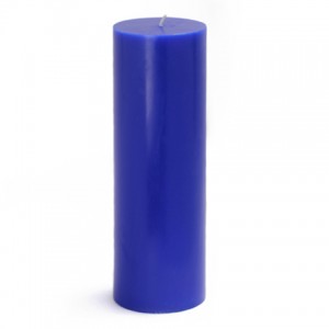3 x 9 Inch Blue Pillar Candles (12pcs/Case) Bulk