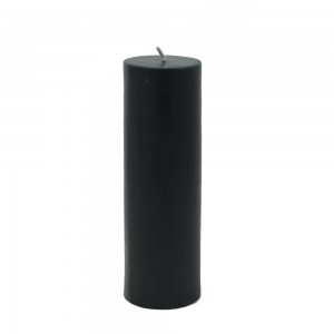 2 x 6 Inch Black Pillar Candle (24pcs/Case) Bulk