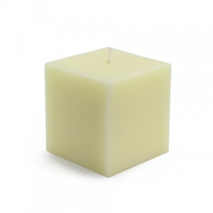 3 x 3 Inch Ivory Square Pillar Candles (12pcs/Case) Bulk