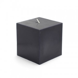 3 x 3 Inch Black Square Pillar Candles (12pcs/Case) Bulk