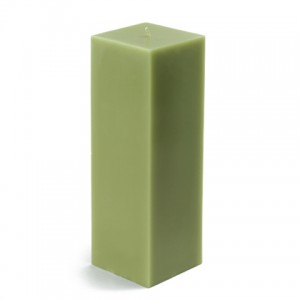 3 x 9 Inch Sage Green Square Pillar Candle (12pcs/Case) Bulk