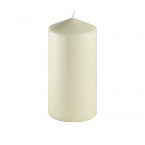 3 x 6 Inch Ivory Pressed and Over-Dipped Pillar Candle (12pcs/Case)
