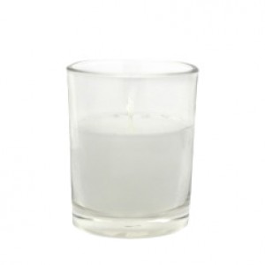 White Citronella Round Glass Votive Candles (96pcs/Case) Bulk