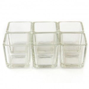 Square Glass Votive Holder (12pc/Box)