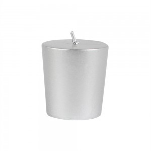 Metallic Silver Votive Candles (12pc/Box)