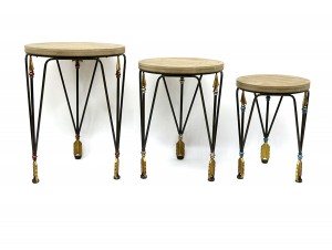 Yahud Metal Decor Stand (Set of 3)