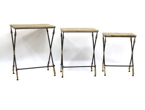 Wooden Folding Table (Set of 3)