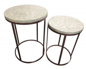 Bellie Shell Table-Set of 2