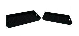 Grace Wood Tray-Set of 2