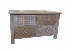 Wooden Cabinet With 4 Drawers