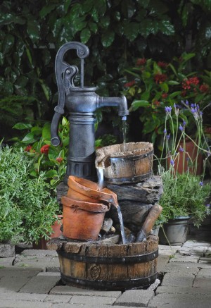 Classic Water Pump Fountain With Led Light