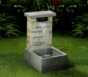 Stone Finish Water Fall Fountain with LED Light