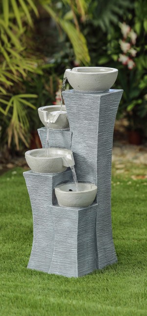Four-Tiered Modern-style Water Fountain