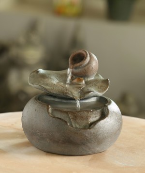 Lotus Leaf Tabletop Water Fountain
