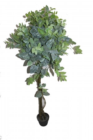 78 Inch White Net Shape Leaf Tree