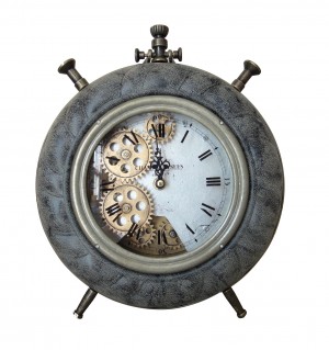 Gold and Gray Table Clock