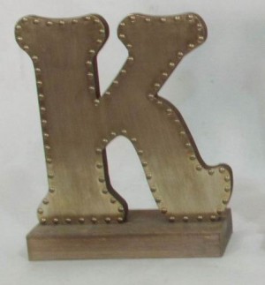 Champagne-colored Decorative Letter (K)