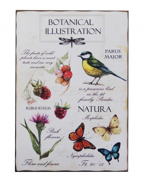 13.75 Inch x 19.75 Inch Botanical Wall Plaque