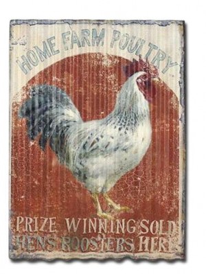 Rooster-themed Metal Wall Art