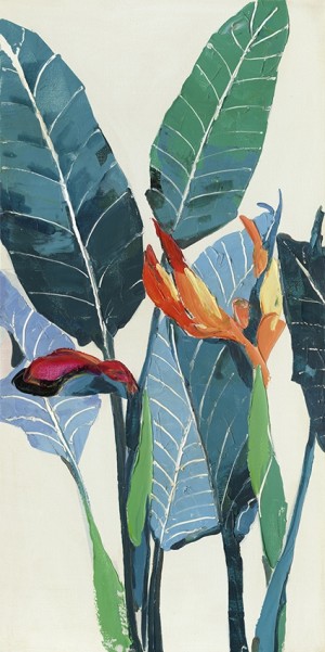 24 X 48 Color Leaf-I Oil Painting Wall Decor