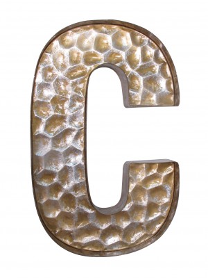 Honeycomb Patterned Letter C
