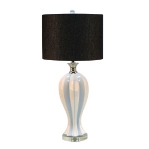 28.5 Inch H Ceramic Table Lamp with Crystal Base