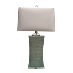 28.75 Inch H Ceramic Table Lamp with Crystal Base