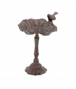 16 Inch Decoractive Bird Feeder Pole-Brown