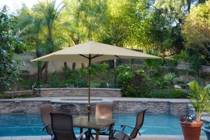 6.5FT x 10FT Aluminum Patio Market Umbrella Tilt with Crank - Champagne  Pole