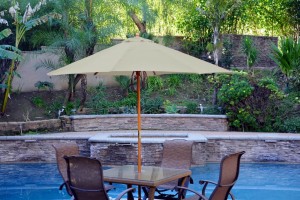 9ft. Wood Market Umbrella