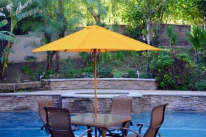 9ft. Wood Market Umbrella - Yellow