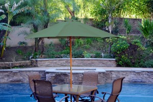 9ft. Wood Market Umbrella - Green