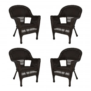 Wicker Chair Without Cushion - Set of 4