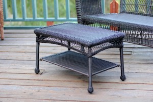 Espresso Wicker Patio Furniture Coffee Table