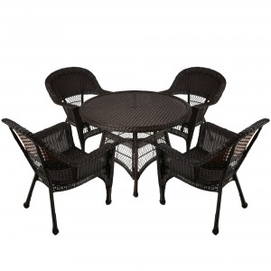 5pc Wicker Dining Set Without Cushion