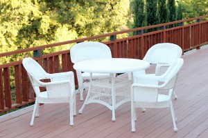 5pc Wicker Dining Set Without Cushion