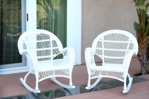 Santa Maria Rocker Wicker Chair Without Cushion - Set of 2