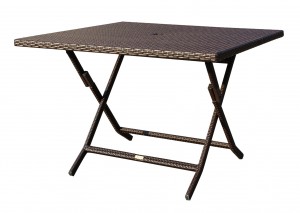 Cafe Square Folding Wicker Table 