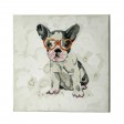 20 Inch Playful Puppy with Glasses Canvas Art