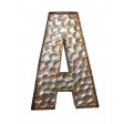 Honeycomb Patterned Letter A
