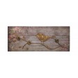 Decorative Metallic Bird With Wood Base (Tan)