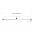 Sophie Adjustable Single Curtain Rod 84 Inch to 120 Inch-Black