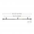 Sophie Adjustable Single Curtain Rod 84 Inch to 120 Inch-Bronze